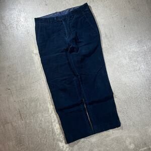 Ralph Lauren Navy Corduroy Pants 32x30 Straight Leg Classic Fit